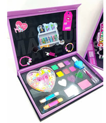 Portable Makeup Kit for Girls – Safe Cosmetic Beauty Set & Makeup Box Toy for Kids