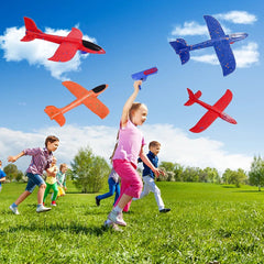 Airplane Toy Gun & Catapult – Model Foam Plane for Outdoor Play, Shooting & Throwing Glider, Ideal Birthday Gift for Boys.
