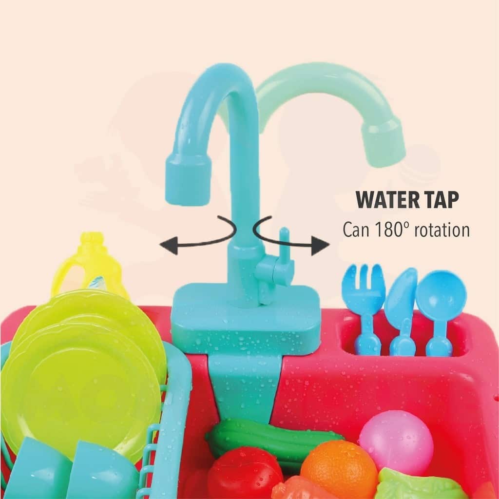 Electric Kitchen Sink Toy for Kids – Interactive Dish Washing & Water Circulation Play Set
