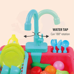 Electric Kitchen Sink Toy for Kids – Interactive Dish Washing & Water Circulation Play Set